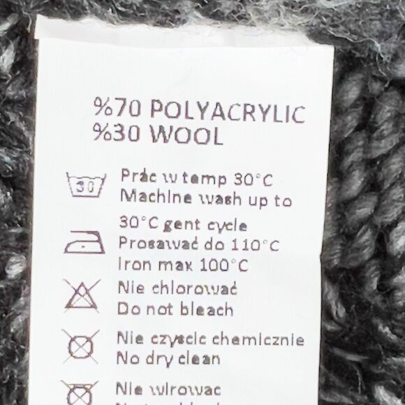 Leif Nelson Zip Up Hooded Slim Fit Cardigan Sweater Mens Sz L Marled Black - Picture 8 of 12